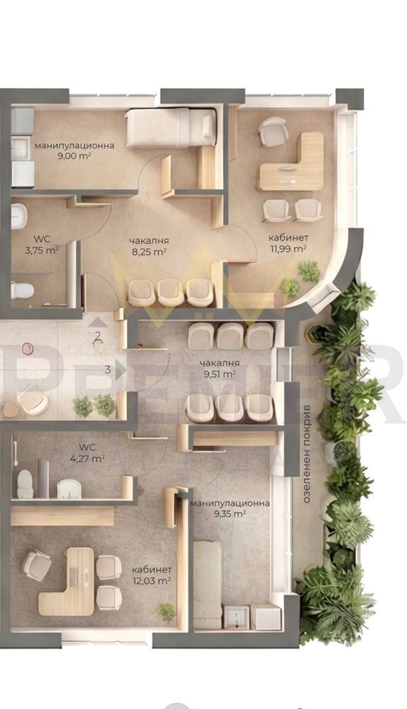 Продава ОФИС, гр. Пловдив, Захарна фабрика, снимка 3 - Офиси - 54135994