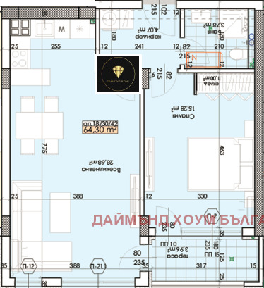 De vânzare  1 dormitor Plovdiv , Traciia , 76 mp | 23543889 - imagine [2]