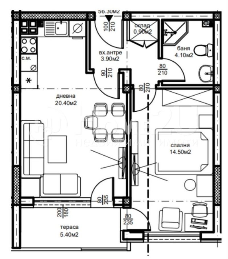 Продава 2-СТАЕН, гр. Пловдив, Южен, снимка 7 - Апартаменти - 53368323
