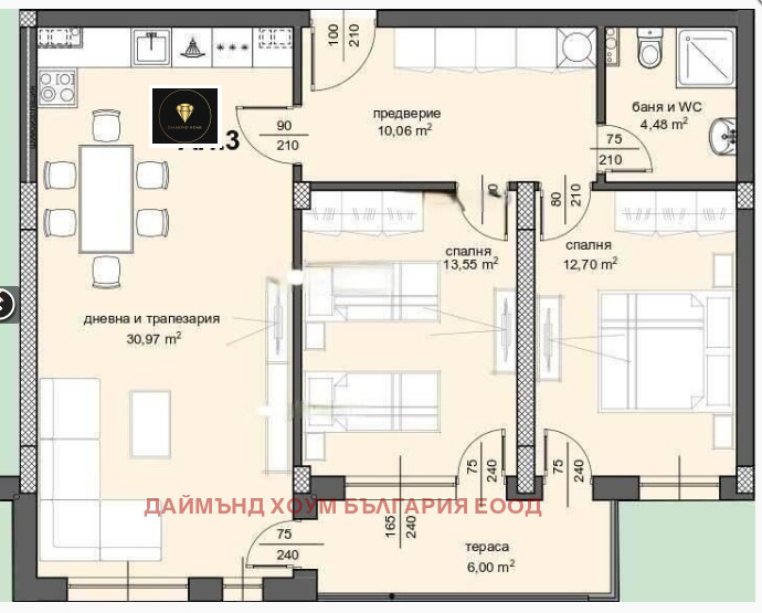 Продава 3-СТАЕН, гр. Пловдив, Център, снимка 2 - Aпартаменти - 48125981