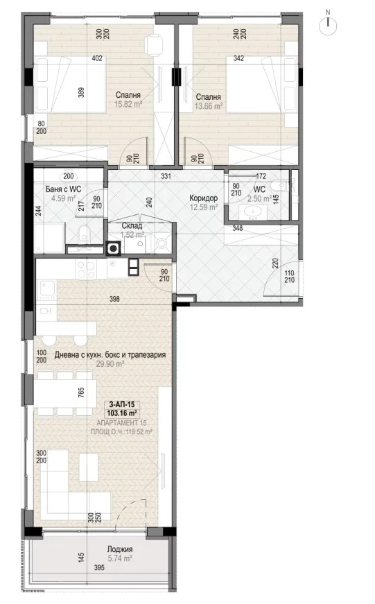 Продава 3-СТАЕН, гр. Перник, Изток, снимка 6 - Апартаменти - 55608294