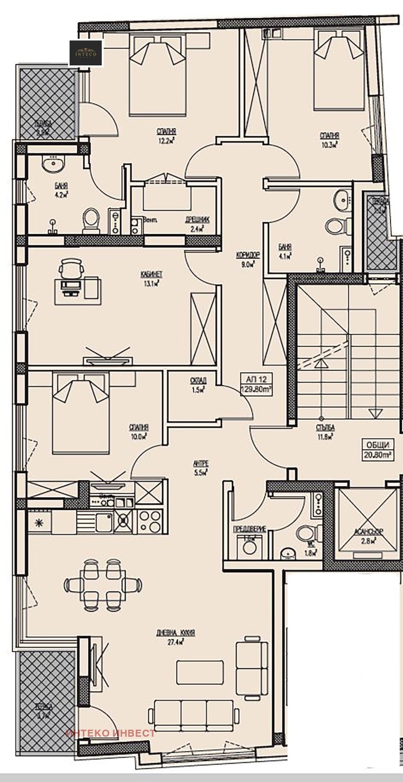 Te koop  3+ slaapkamer Sofia , Tsentar , 153 m² | 98478441 - afbeelding [2]