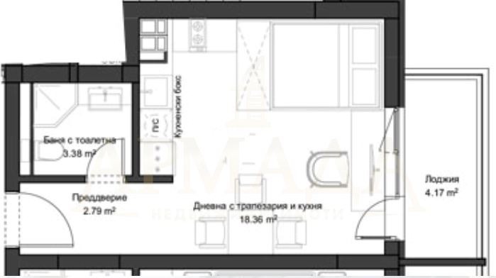 À venda  Estúdio Plovdiv , Kiutchuk Parij , 44 m² | 75923961 - imagem [2]