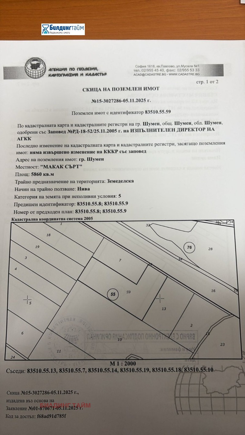 Продава ПАРЦЕЛ в град Шумен, Промишлена зона - 5860 кв.м / 146 500 € » 286 529.10 лв., БИЛДИНГ ТАЙМ