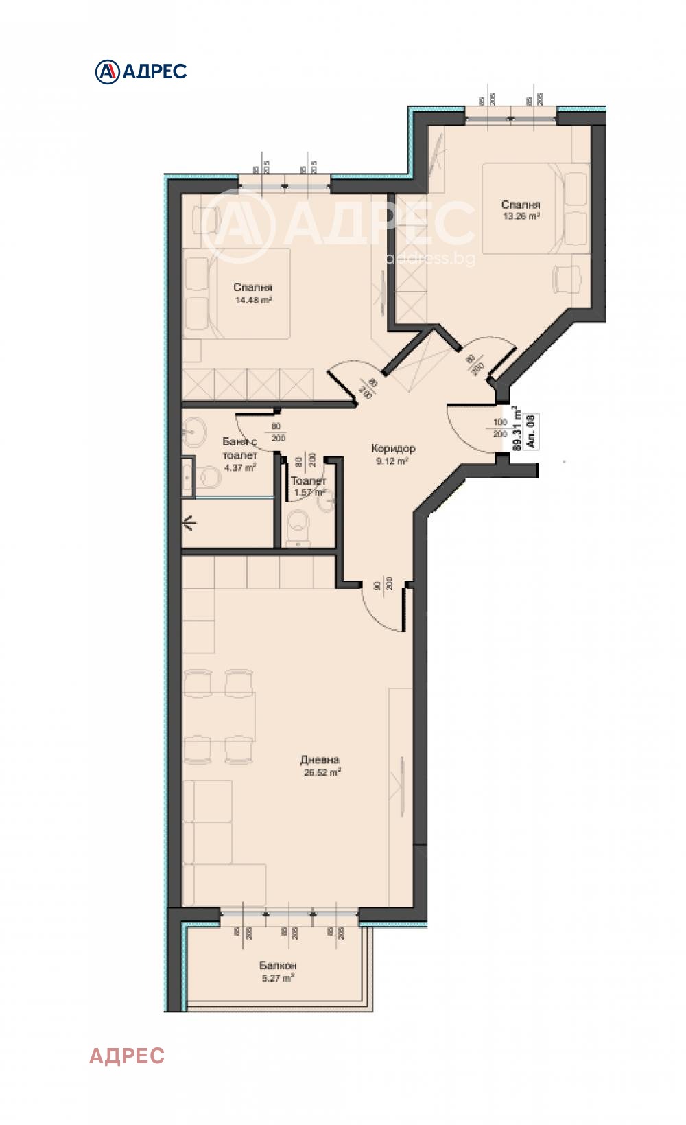 Продава 3-СТАЕН, гр. Варна, Аспарухово, снимка 2 - Апартаменти - 54564709