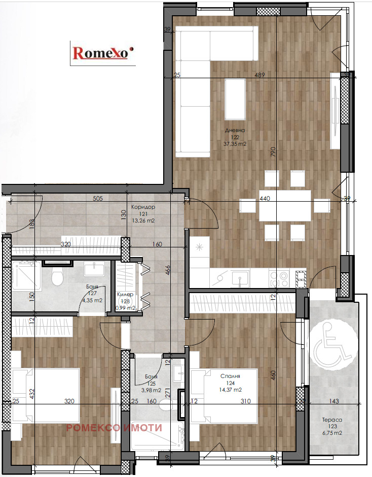 For Sale  2 bedroom Plovdiv , Hristo Smirnenski , 127 sq.m | 41786366 - image [5]