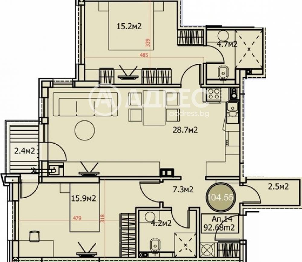 Продава 3-СТАЕН, гр. София, Драгалевци, снимка 2 - Апартаменти - 56516656