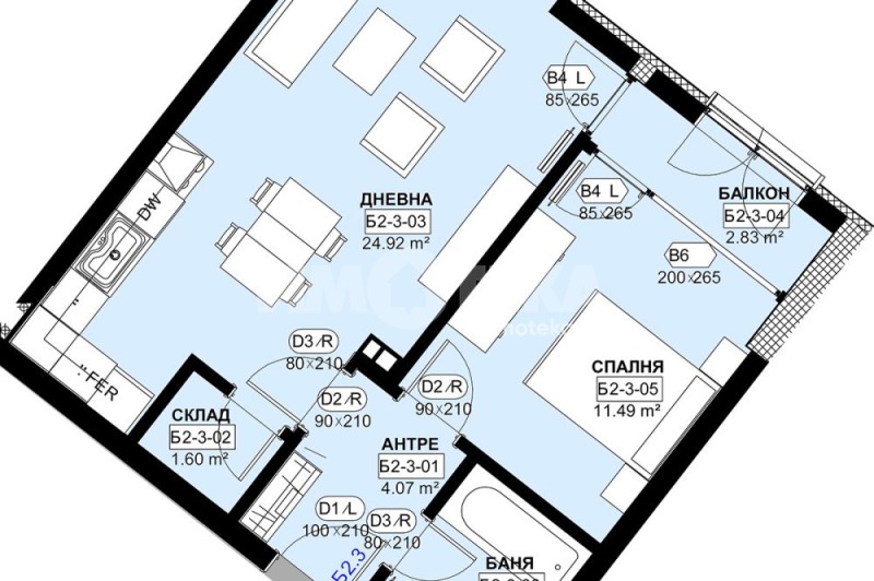 Продается  1 спальня София , Студентски град , 72 кв.м | 34160494 - изображение [4]