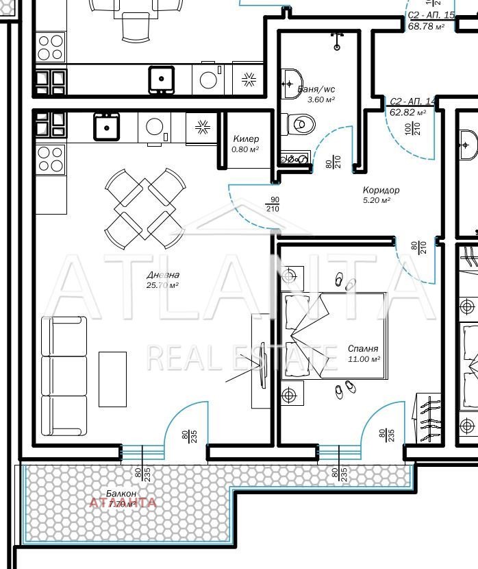 Продава 2-СТАЕН, гр. Варна, м-т Ален мак, снимка 9 - Апартаменти - 54145964