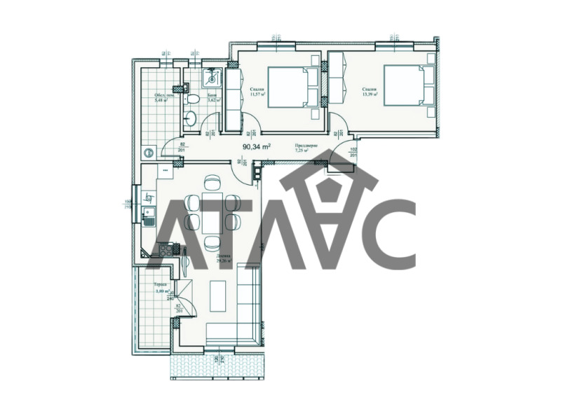 Satılık  2 yatak odası Plovdiv , Proslav , 100 metrekare | 98315426 - görüntü [2]