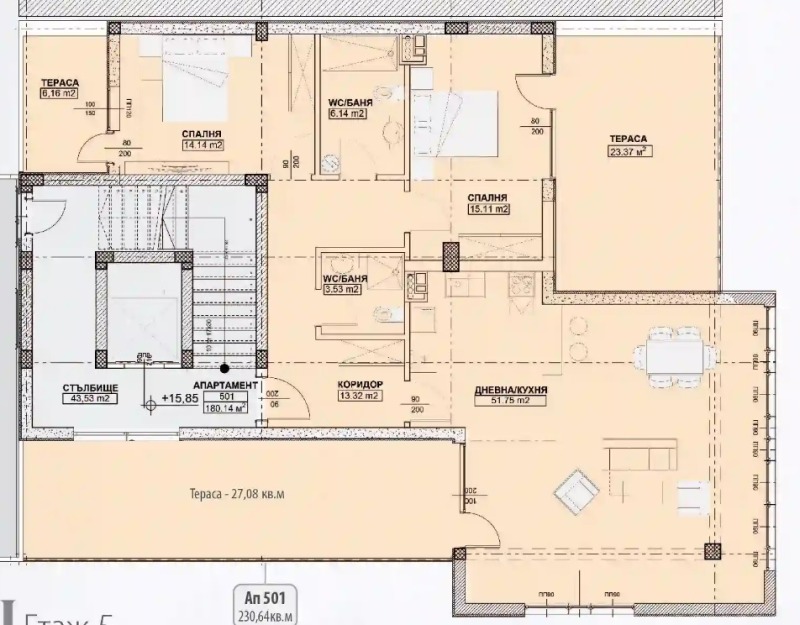 Satılık  2 yatak odası Sofia , Dianabad , 220 metrekare | 19704960 - görüntü [3]