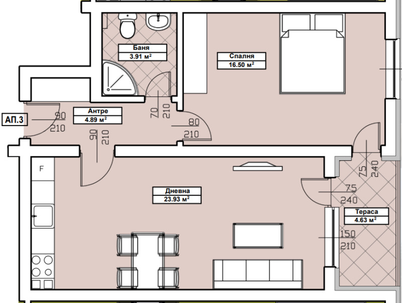 Продава 2-СТАЕН в град Благоевград, Освобождение - 69 кв.м / 62 000 € » 121 261.46 лв., ХОУМ ФОР Ю-БГ ЕООД