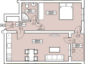 1 chambre Osvobojdenie, Blagoevgrad