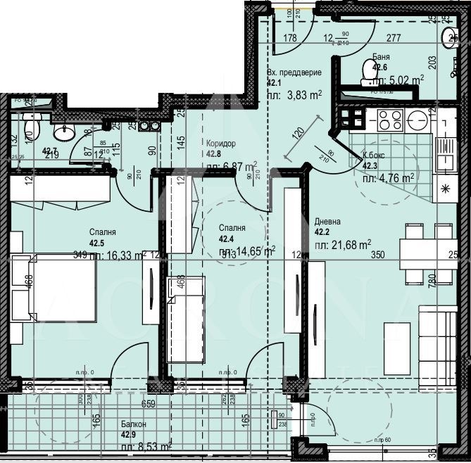 Na prodej  2 ložnice Plovdiv , Karšijaka , 124 m2 | 19378035 - obraz [2]