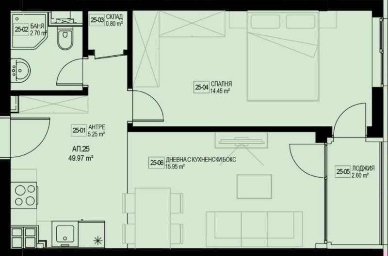 На продаж  1 спальня София , Студентски град , 61 кв.м | 85776048 - зображення [3]