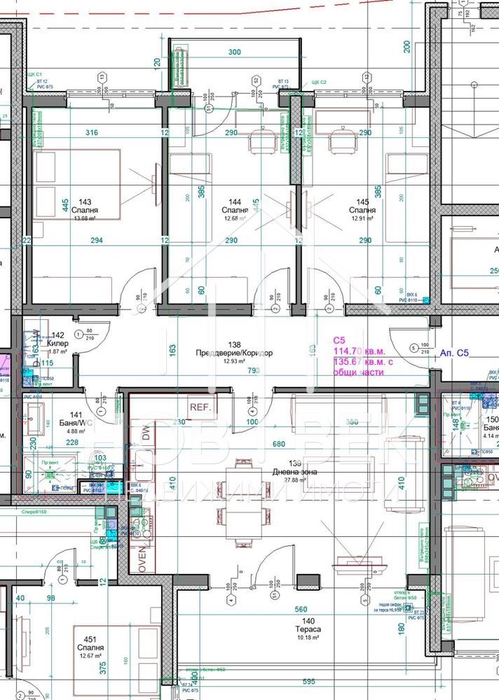 Te koop  3 slaapkamers Varna , k.k. Sv.Sv. Konstantin i Elena , 136 m² | 21207185 - afbeelding [7]