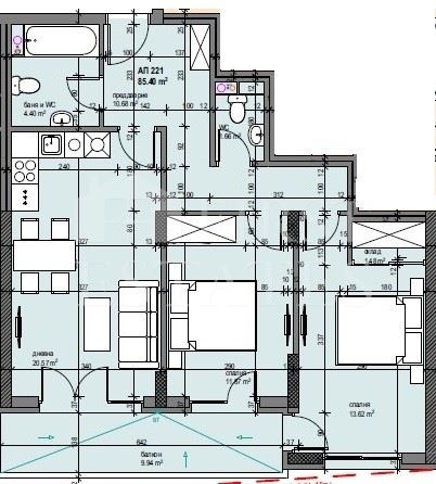 Продава 3-СТАЕН, гр. София, Левски Г, снимка 2 - Aпартаменти - 48367351