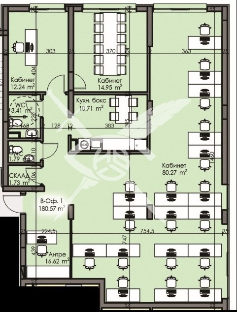 Продается  Офис Бургас , Изгрев , 180 кв.м | 34377138 - изображение [2]