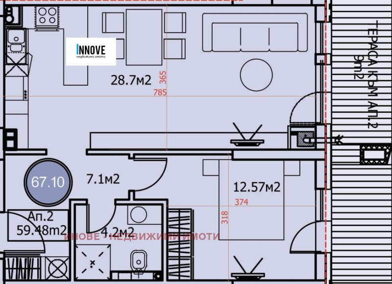 Eladó  1 hálószoba Sofia , Dragalevci , 67 négyzetméter | 28773309 - kép [5]