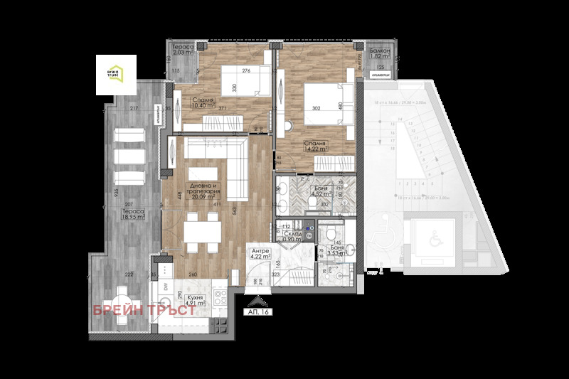 Продава 3-СТАЕН, гр. София, Манастирски ливади, снимка 5 - Aпартаменти - 45400258