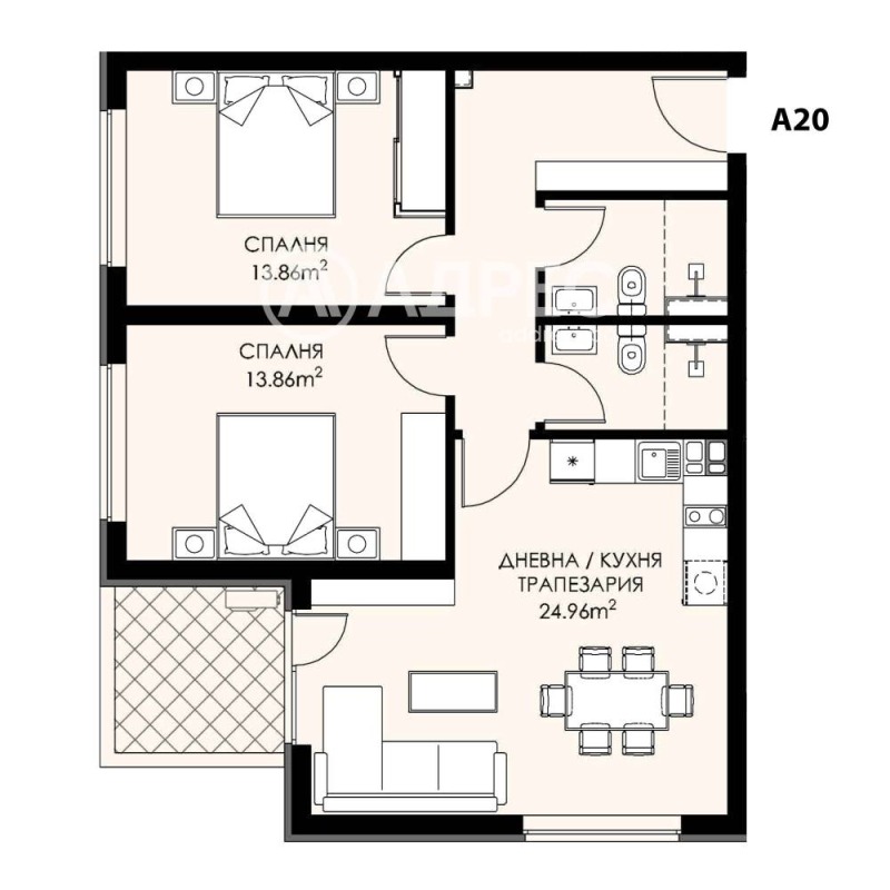 Te koop  2 slaapkamers Sofia , Ljulin 9 , 103 m² | 75634225 - afbeelding [2]