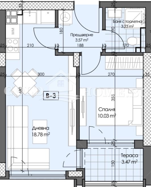 Продаја  1 спаваћа соба Пловдив , Гагарин , 61 м2 | 12253133 - слика [7]