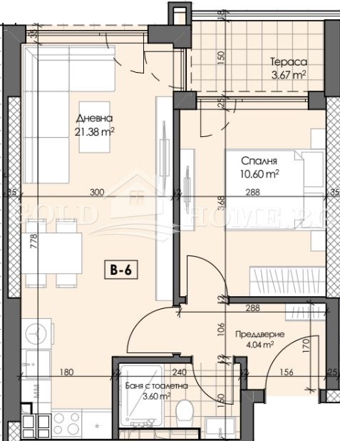 Продаја  1 спаваћа соба Пловдив , Гагарин , 61 м2 | 12253133 - слика [9]