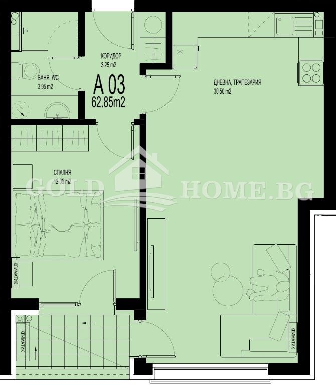 Продава 2-СТАЕН, гр. Пловдив, Христо Смирненски, снимка 9 - Апартаменти - 54307316