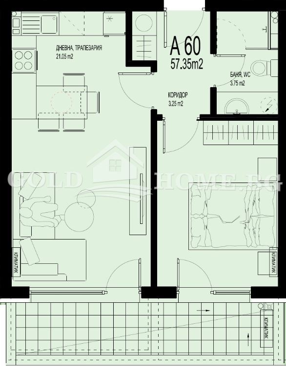 Продава 2-СТАЕН, гр. Пловдив, Христо Смирненски, снимка 5 - Апартаменти - 54307316