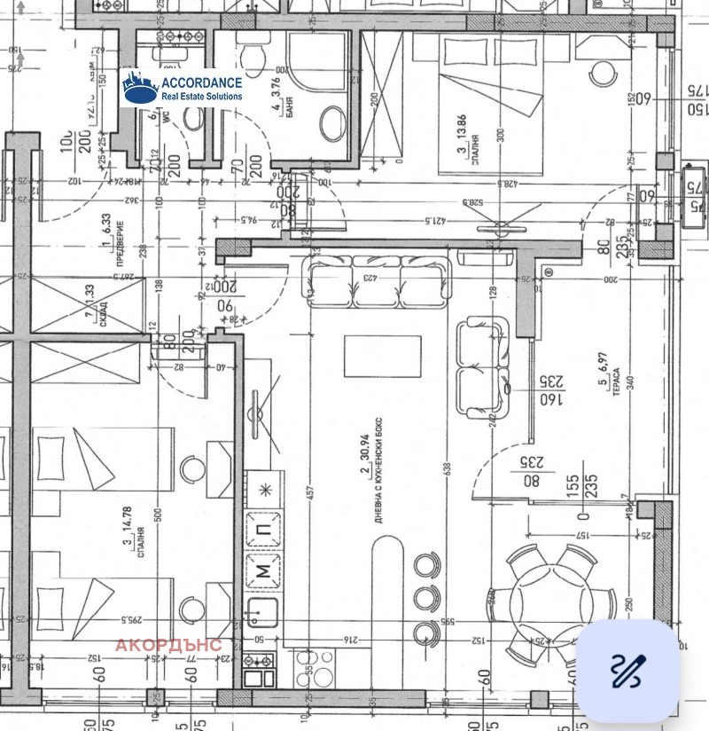 Satılık  2 yatak odası Sofia , Malinova dolina , 104 metrekare | 93635423 - görüntü [17]