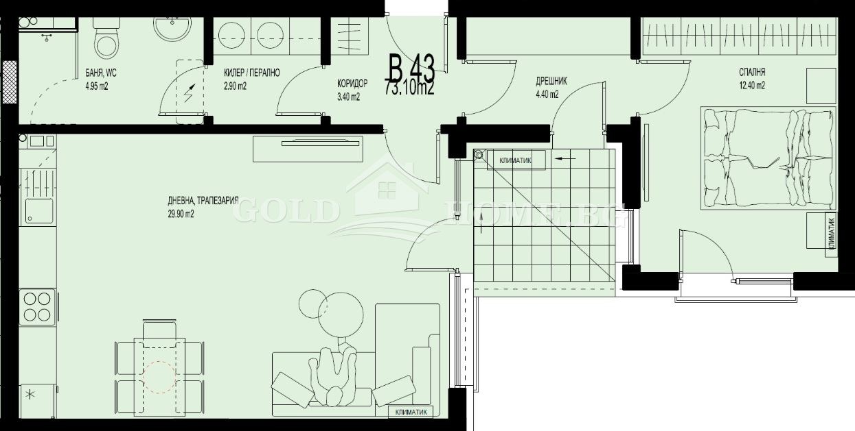 Продава 2-СТАЕН, гр. Пловдив, Христо Смирненски, снимка 10 - Апартаменти - 54307316