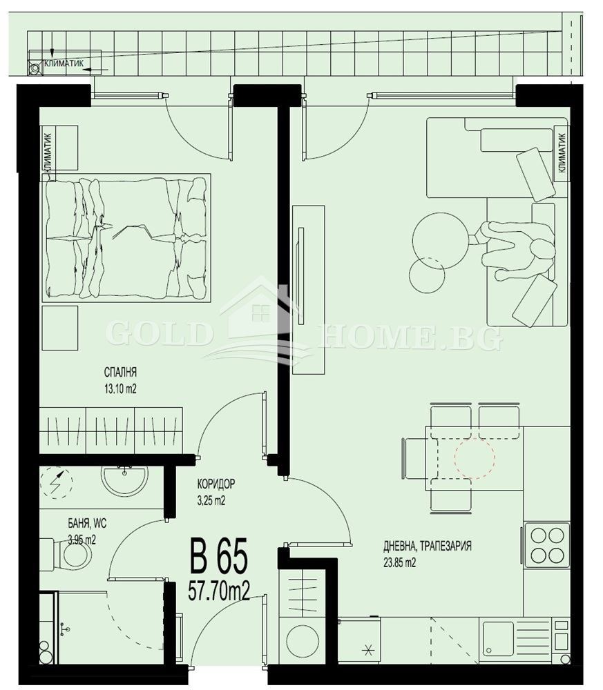 Продава 2-СТАЕН, гр. Пловдив, Христо Смирненски, снимка 2 - Апартаменти - 54307316