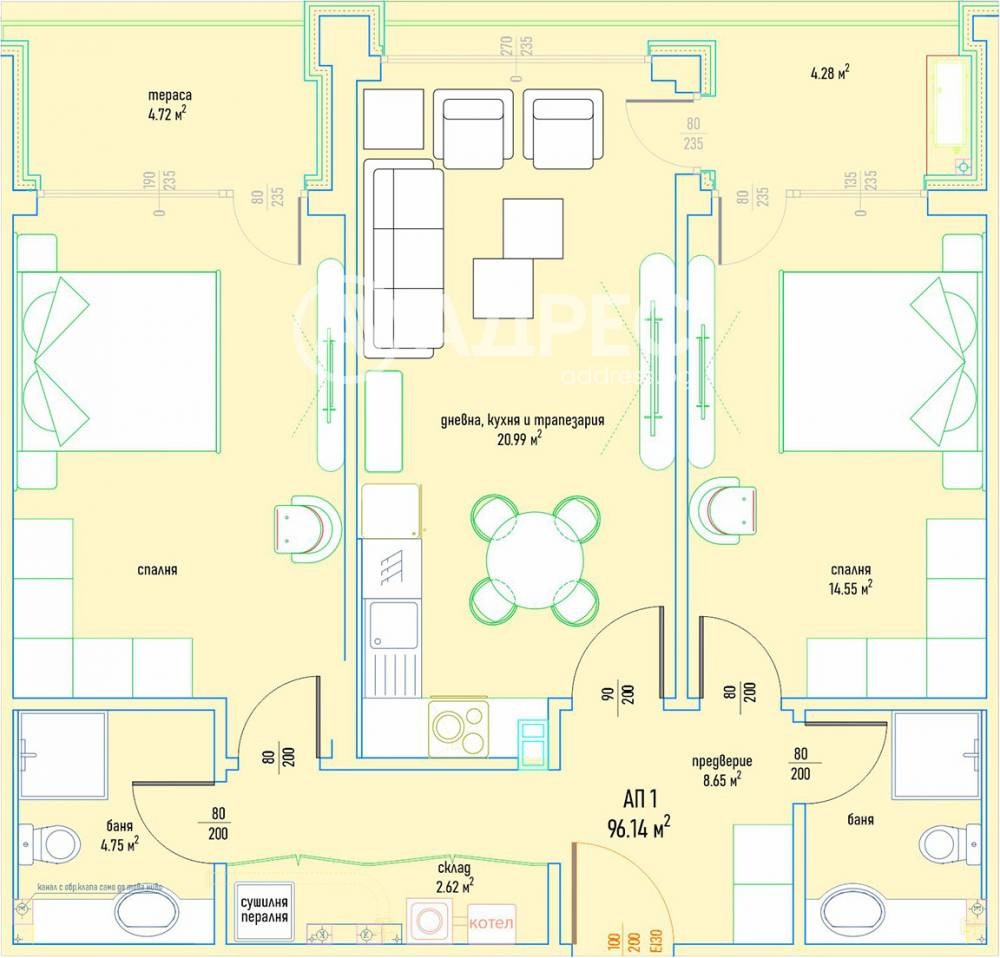 Продава 3-СТАЕН, гр. София, Малинова долина, снимка 3 - Апартаменти - 50186787