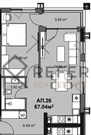 Продава 2-СТАЕН, гр. София, Овча купел, снимка 2 - Aпартаменти - 48058689