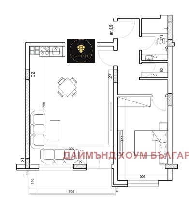 Na prodej  1 ložnice Plovdiv , Mladežki Chalm , 90 m2 | 53457650 - obraz [2]