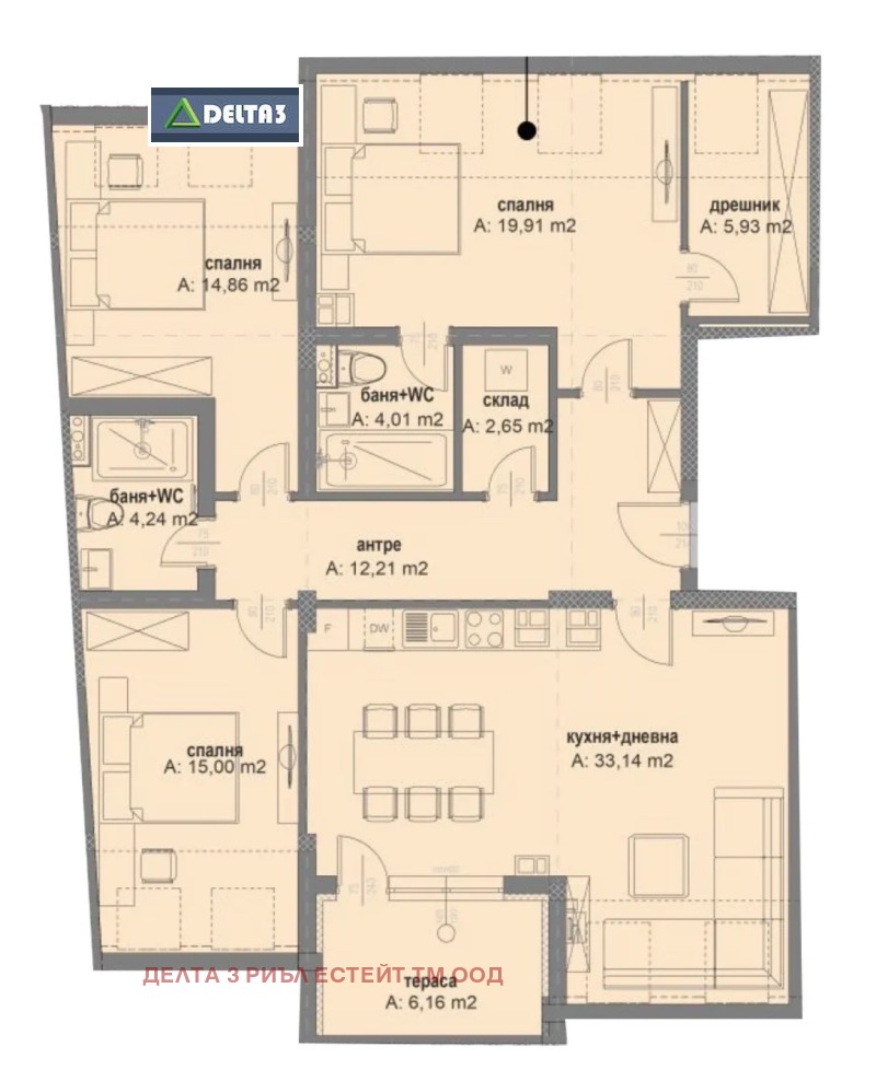 In vendita  3 camere da letto Sofia , Ovcha kupel , 156 mq | 55978029 - Immagine [2]