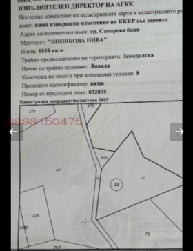 Продава  Парцел, гр. Сапарева баня