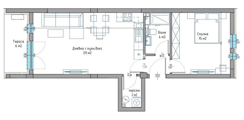 Zu verkaufen  1 Schlafzimmer Plowdiw , Hristo Smirnenski , 111 qm | 29922554 - Bild [2]