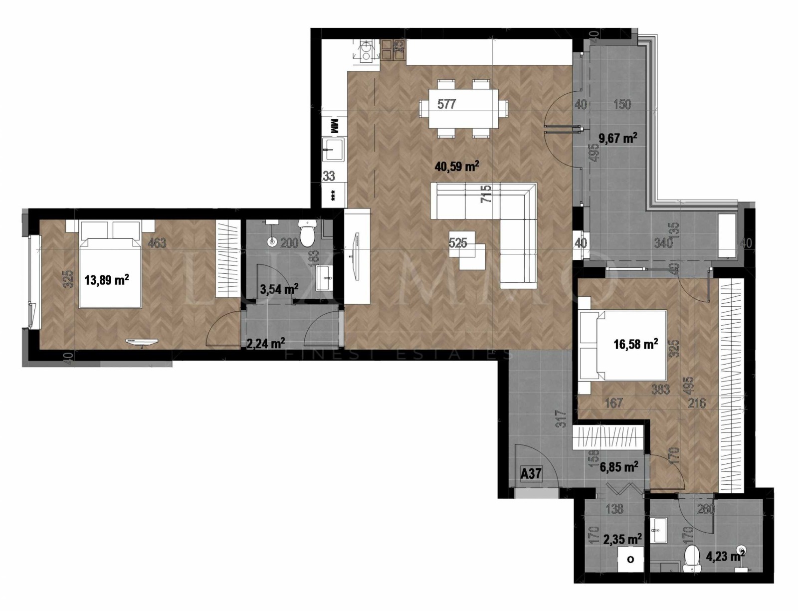 Продава 3-СТАЕН, гр. София, Кръстова вада, снимка 2 - Апартаменти - 52539285