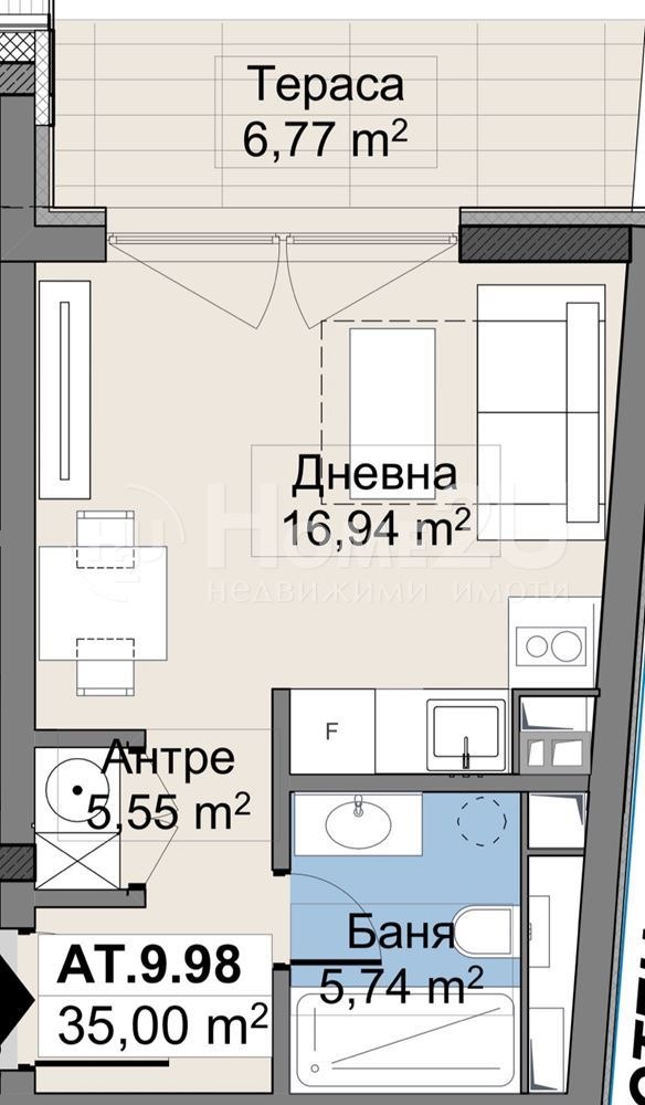 Продава 1-СТАЕН, гр. София, Овча купел 2, снимка 4 - Aпартаменти - 49430762