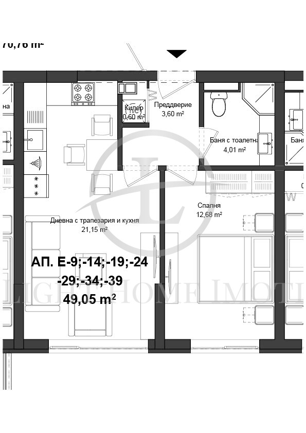 Til salgs  1 soverom Plovdiv , Gagarin , 59 kvm | 49437384 - bilde [4]