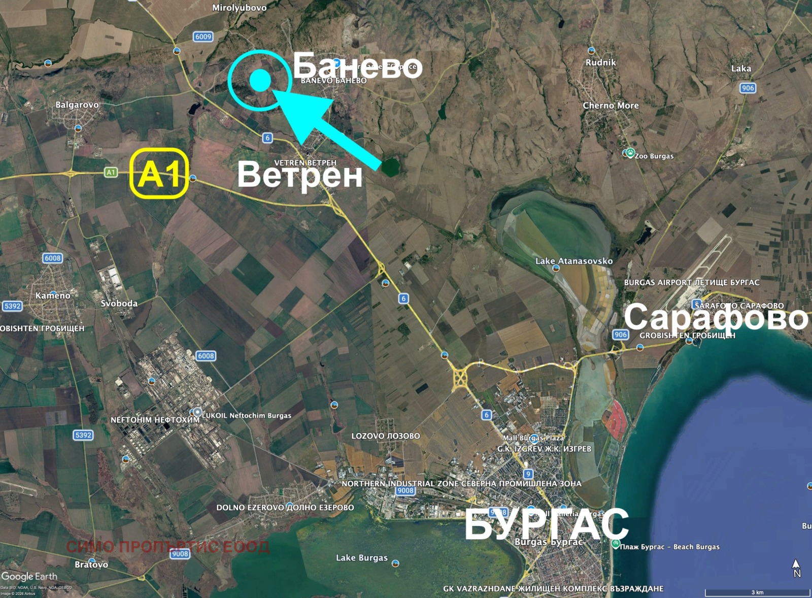 Продава ПАРЦЕЛ, гр. Бургас, Банево, снимка 4 - Парцели - 55931556