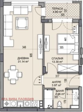 Продава 2-СТАЕН, гр. Пловдив, Гагарин, снимка 4 - Апартаменти - 53856287