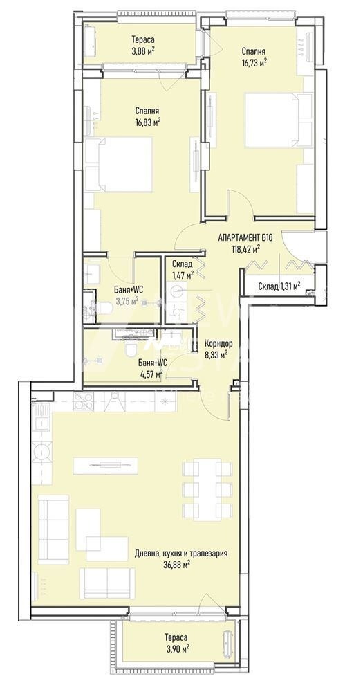 Продава 3-СТАЕН, гр. София, Младост 4, снимка 3 - Апартаменти - 55220394