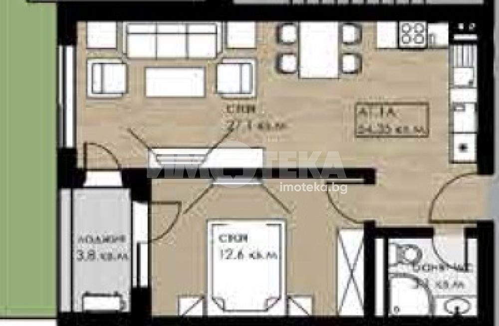 Продава 2-СТАЕН, гр. София, Дружба 2, снимка 3 - Апартаменти - 54136519