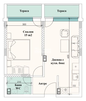 1 спальня Център, Пловдив 3