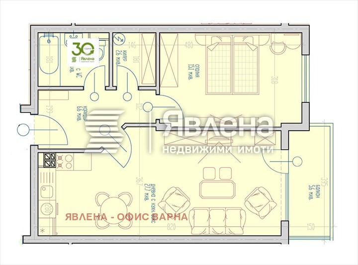 Продава 2-СТАЕН, гр. Варна, Виница, снимка 10 - Апартаменти - 56135390