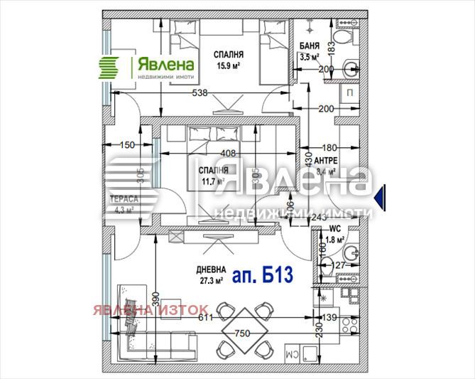 Продава 3-СТАЕН, гр. София, Овча купел 2, снимка 5 - Aпартаменти - 47413826