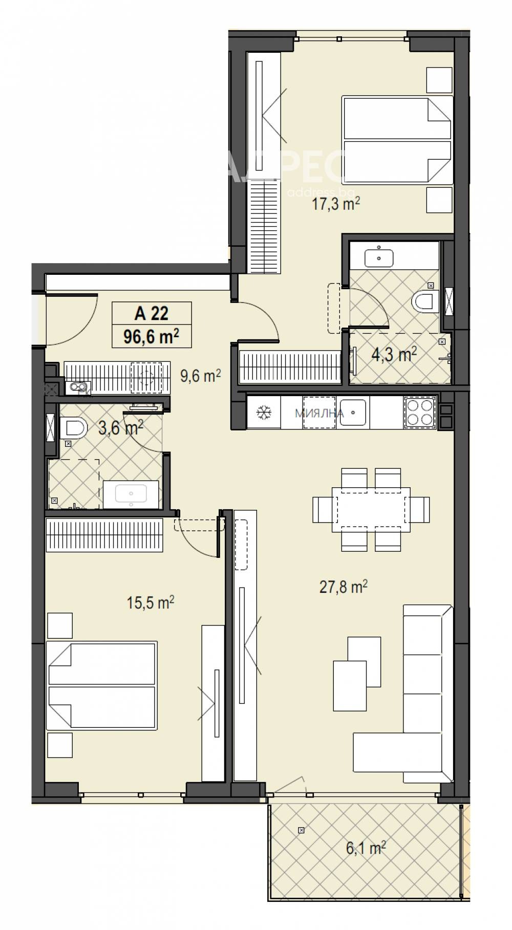 Продава 3-СТАЕН, гр. София, Бояна, снимка 4 - Апартаменти - 54143475