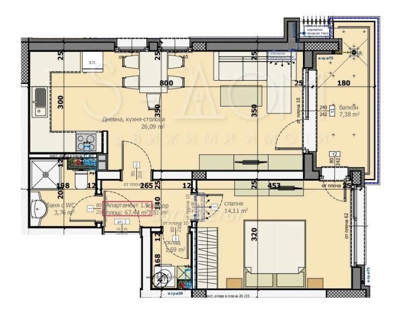 Продава 2-СТАЕН, гр. Стара Загора, Опълченски, снимка 2 - Aпартаменти - 48760256